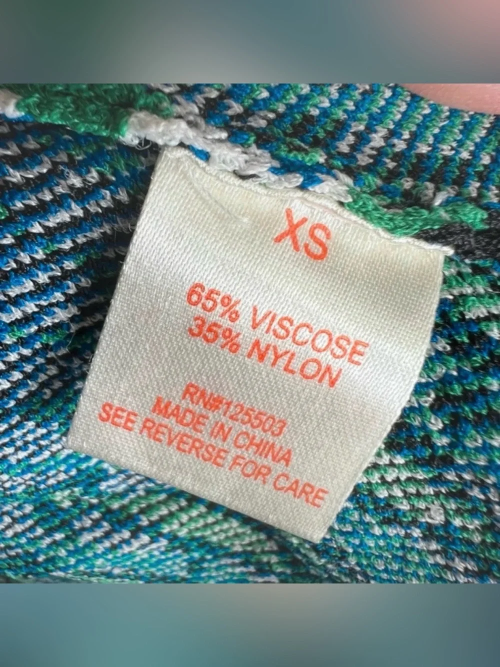 Torn by Ronny Kobo Anabella mosaic jacquard knit mini skirt size XS